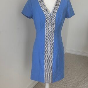 Lilly Pulitzer Blue Mini Dress with White Trim